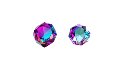 Purple gem on transparent background png