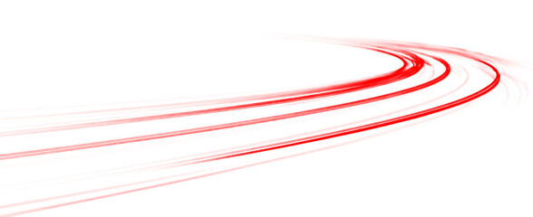 Line red light vector abstract effect curve blur motion.