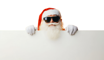 PNG Santa Claus wearing sunglasses background christmas yellow.
