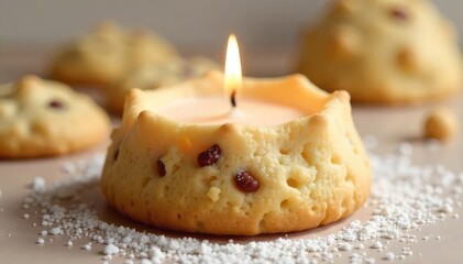 Delightful Cookie-Shaped Candle A Whimsical Home Fragrance for Baking Lovers