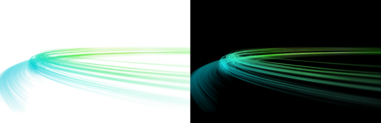 Dynamic bright streak motion in abstract vector design.