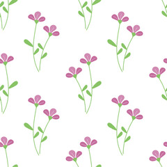 Naklejka premium Flower vector pattern illustration floral background