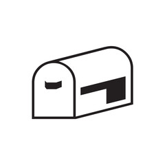 mail box icon vector design illustration solid color