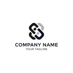 Modern and abstract logo design featuring interconnected shapes, representing a company's identity.
