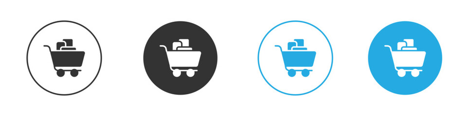 Full cart icon vector style flat trendy collection.