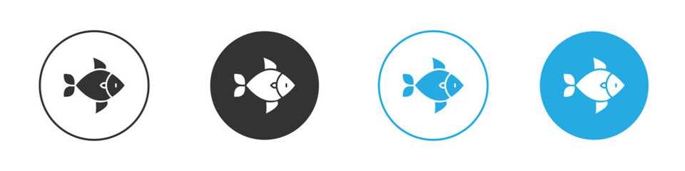 Fish icon vector style flat trendy collection.