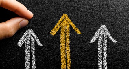 Arrows Pointing Upward Direction