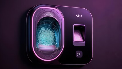 Futuristic biometric scanner