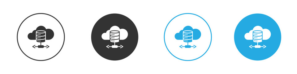 Cloud database icon vector style flat trendy collection.