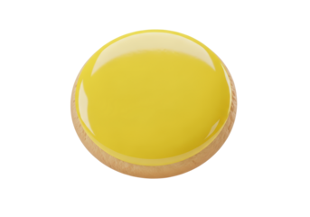 Vivid lemon glaze over a golden cookie imbued with bright yellow hue celebrating National Homemade