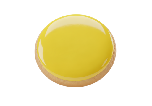 Vivid lemon glaze over a golden cookie imbued with bright yellow hue celebrating National Homemade
