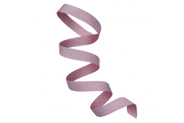 Pink ribbon swirling elegantly on a transparent background, perfect for adding a touch of grace and sophistication to designs