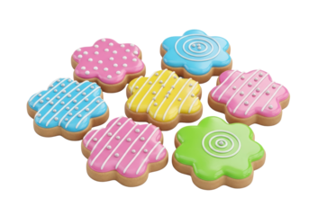 Colorful Assorted Iced Cookies Celebrating National Homemade Cookies Day and Creative Baking