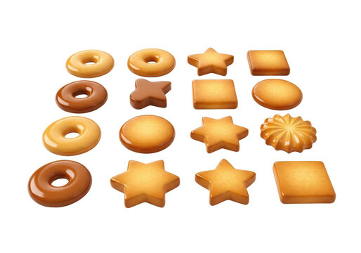 Assorted Cookies Display Celebrating National Homemade Cookies Day with Variety of Shapes and