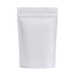 White stand up pouch with zipper mockup © PNG Lab