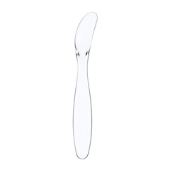 Clear cosmetic spatula for cream application