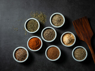 Various spices and food ingredients