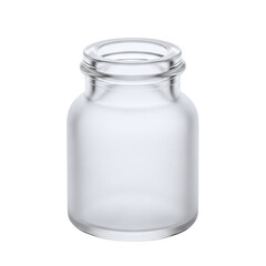 Empty open frosted glass jar for mockup