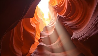 Faszinierende Felsformation im Slot Canyon mit blauem Himmel
