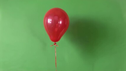 playful 4k vertical video of red balloon floating isolated against green screen background versatile festive object representing happiness freedom celebration customizable with text overlays ideal - Powered by Adobe
