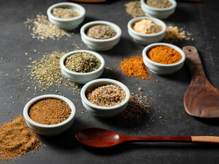 Various spices and food ingredients