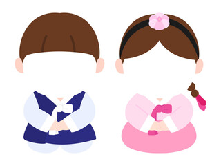 한복 얼굴 합성도안