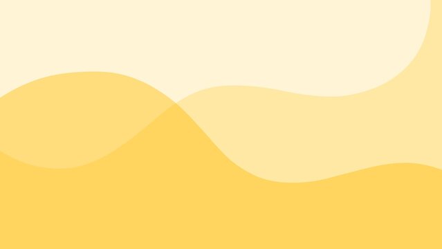 Abstract aesthetic frame background with pastel yellow waves