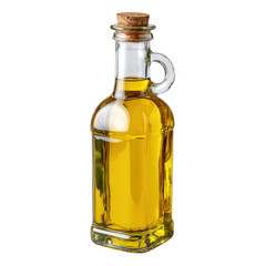 Glass Bottle with Olive Oil and Cork Stopper for Culinary Use in Cooking, Salad Dressing, and Gourmet Recipes