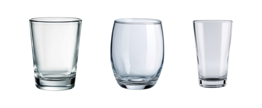 empty glass isolated on white