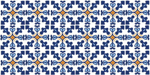 vector illustration Italian ceramic mosaic