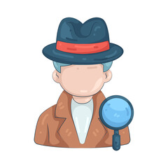 Illustration of detective 