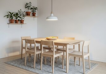 Modern Dining Room with Wooden Furniture
