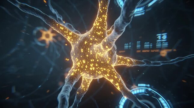 Futuristic 3D Neural Network Visualization for Medical Innovation