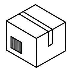 Clean line art design featuring a barcode and abstract graphic elements on a white background