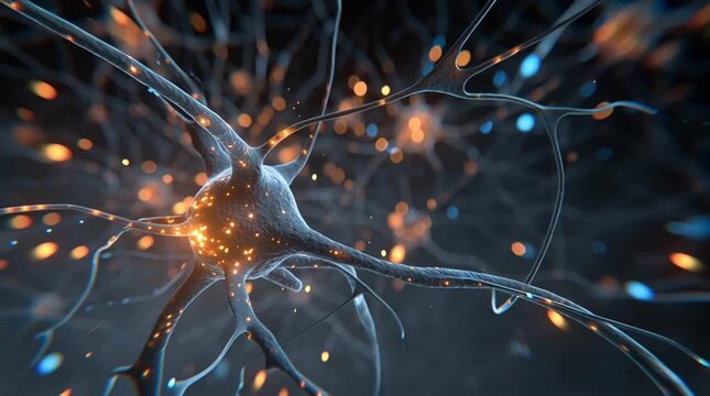 Futuristic 3D Neural Network Visualization for Medical Innovation