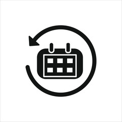 yesterday icons. simple solid vector