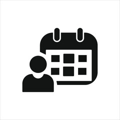 planner icons. simple solid vector