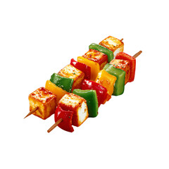 Delicious Paneer Tikka Skewers with Colorful Bell Peppers