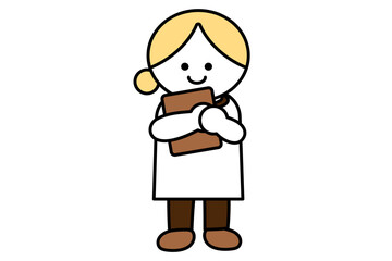 セラピスト・エステティシャンのデフォルメキャラクターイラスト
