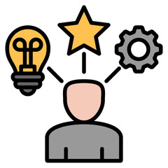 Experience outline color icon