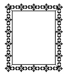 Black Lace Frame Vector.eps