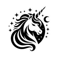Obraz premium unicorn head vector