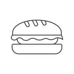 sandwich  thinline icon , vector, pixel perfect, illustrator file 
