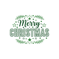 Fototapeta premium Merry christmas text on red background