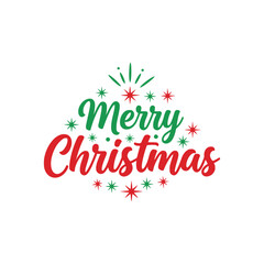 Fototapeta premium Merry christmas text on red background