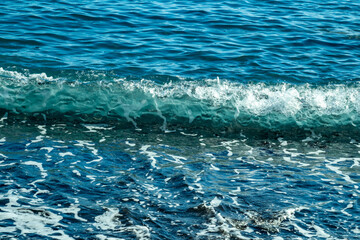 Naklejka premium Atlantic Ocean waves crash gently on shore, warm Gulf Stream current, relaxing coastal scene, natural power, sea breeze, aquatic travel