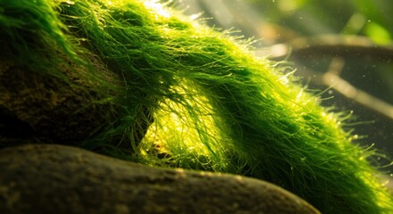 Macro Shot of Plant Surface with Detailed Cell-Like Forms

