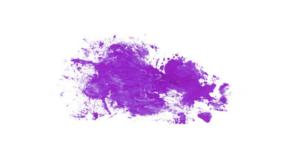 Purple watercolor paint brush stroke isolated on transparent background. art and watercolor painting concept.