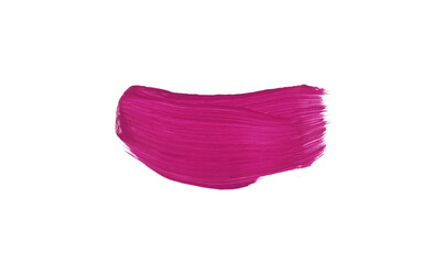 Pink watercolor paint brush stroke isolated on transparent background. art and watercolor painting concept.
