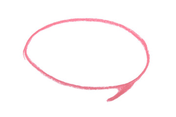 Hand drawn empty speech bubble shape color pencil on transparent background for design in your work business concept.
